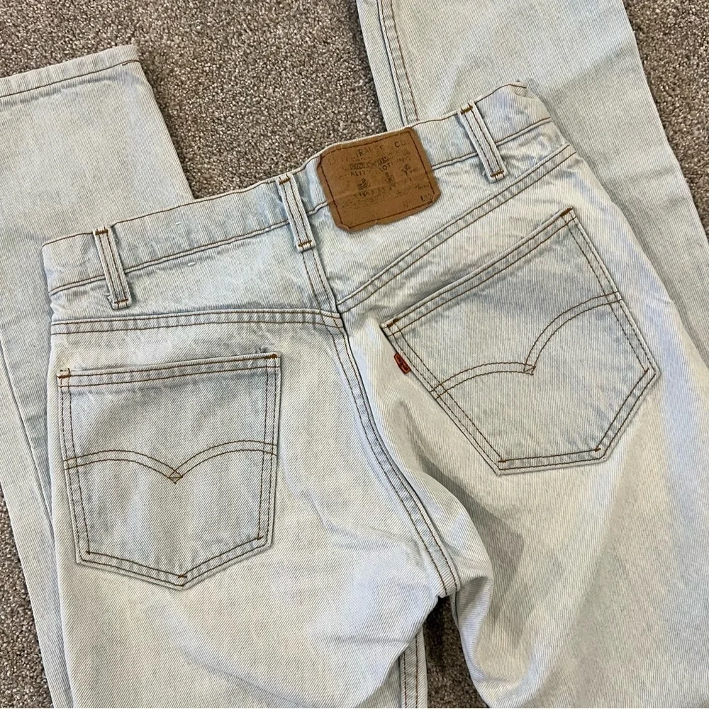VTG Levi's Blue Jeans Mens 31x32 Orange Tab Vintage Light Wash USA Vintage Levi